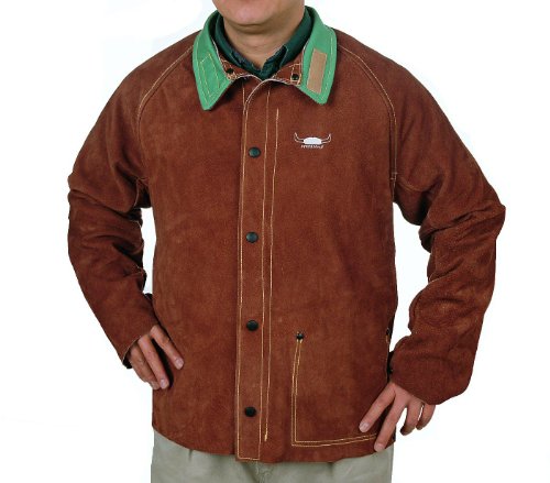 Schweißerjacke aus Leder, braun, L von Weldas