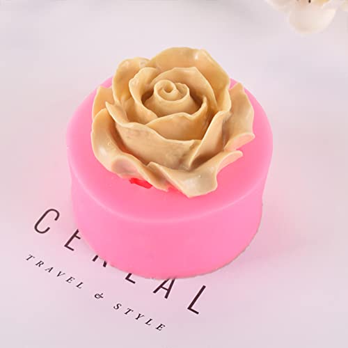 Welink 3D Lila Rose Lilie Fondant Silikonform Gips Kuchen Dekoration DIY Schokolade Backen Werkzeuge Silikonform Handgemachte Seifenform (C) von Welink