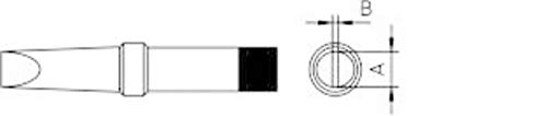 Weller 4PTC7-1 Lötspitze PT-Reihe, Meißelförmig, 3.2mm x 0.8mm, 370 °C von Weller