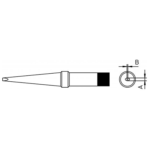 Weller 4PTK7-1 Lötspitze PT-Reihe Meißelförmig Lang, 1.2mm x 0.4mm, 370 °C von Weller