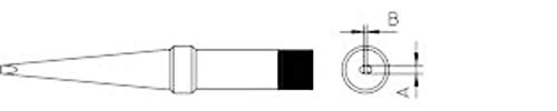 Weller 4PTL6-1 Lötspitze PT-Reihe Meißelförmig Lang, 2mm x 1mm, 310 °C von Weller