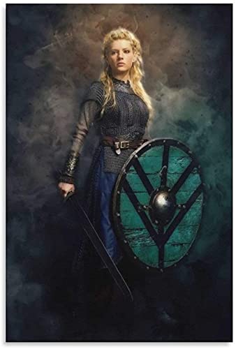 5D Diamant Painting Set FüR Erwachsene Und Kinder Lagertha Vikings Poster Malerei Leinwand DIY Diamond Painting Kristall Strass Diamant Stickerei GemäLde 11.8"x15.7"(30x40cm) Kein Rahmen von Welmini