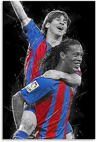 5D Diamant Painting Set FüR Erwachsene Und Kinder Lionel Messi Ronaldinho Poster Fußball Fußball DIY Diamond Painting Kristall Strass Diamant Stickerei GemäLde 11.8"x15.7"(30x40cm) Kein Rahmen von Welmini