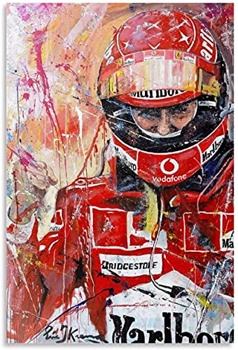 5D Diamant Painting Set FüR Erwachsene Und Kinder Michael Schumacher Ölgemälde Graffiti berühmt DIY Diamond Painting Kristall Strass Diamant Stickerei GemäLde 11.8"x15.7"(30x40cm) Kein Rahmen von Welmini