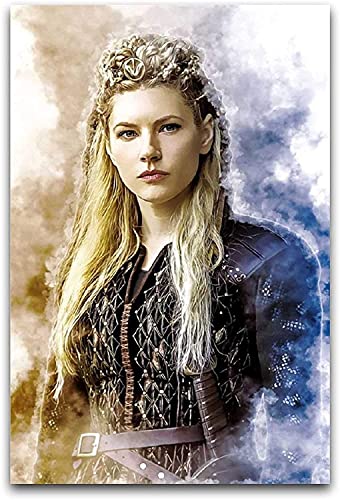 5D Diamant Painting Set FüR Erwachsene Und Kinder Wikinger Lagertha Poster Malerei Leinwand DIY Diamond Painting Kristall Strass Diamant Stickerei GemäLde 15.7"x19.7"(40x50cm) Kein Rahmen von Welmini