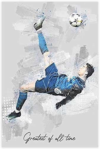 5d Diamond Painting Diamant Bilder FüR Erwachsene Und Kinder Cristiano Ronaldo Fußball Fußball Bild DIY Kreuzstich Arts Craft Kristall Strass Stickerei 23.6"x35.4"(60x90cm) Kein Rahmen von Welmini