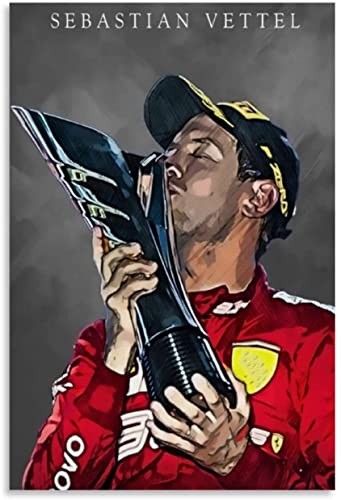 5d Diamond Painting Diamant Bilder FüR Erwachsene Und Kinder F1-Weltmeister-Rennfahrer Sebastian Vettel DIY Kreuzstich Arts Craft Kristall Strass Stickerei 11.8"x15.7"(30x40cm) Kein Rahmen von Welmini