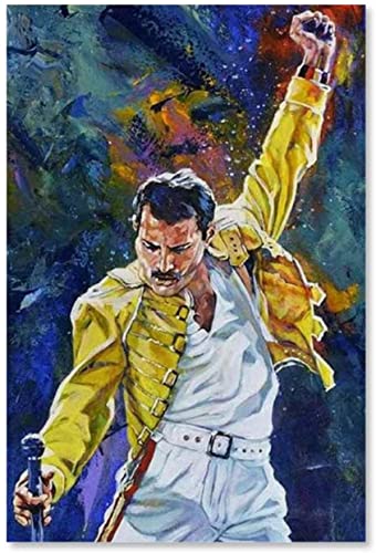 5d Diamond Painting Diamant Bilder FüR Erwachsene Und Kinder Freddie Mercury 1 Klassische Rockmusik DIY Kreuzstich Arts Craft Kristall Strass Stickerei 11.8"x15.7"(30x40cm) Kein Rahmen von Welmini