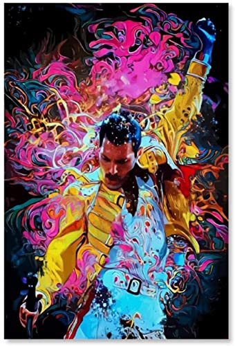 5d Diamond Painting Diamant Bilder FüR Erwachsene Und Kinder Musikplakat Queen Freddie Mercury DIY Kreuzstich Arts Craft Kristall Strass Stickerei 11.8"x15.7"(30x40cm) Kein Rahmen von Welmini