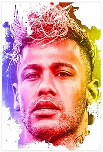 5d Diamond Painting Diamant Bilder FüR Erwachsene Und Kinder Neymar Jr. Fußball-Fußballspieler DIY Kreuzstich Arts Craft Kristall Strass Stickerei 15.7"x19.7"(40x50cm) Kein Rahmen von Welmini