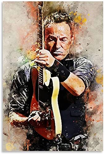 DIY 5d Diamant Malerei Kits FüR Erwachsene Und Kinder Bruce-Springsteen-Plakat Kreuzstich Art Kristall Strass Stickerei Painting 11.8"x15.7"(30x40cm) Kein Rahmen von Welmini