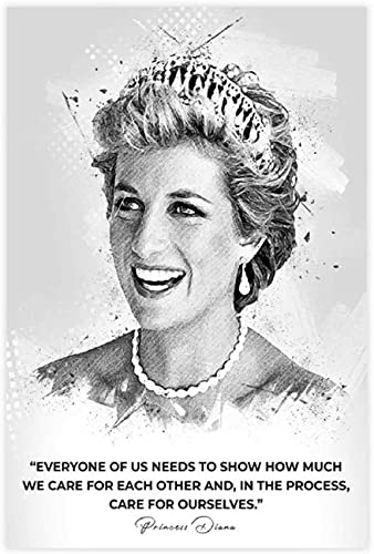 DIY 5d Diamant Malerei Kits FüR Erwachsene Und Kinder Promi Inspirierende Zitate Bilder Prinzessin Diana Spencer 1 Kreuzstich Art Kristall Strass Stickerei Painting 15.7"x19.7"(40x50cm) Kein Rahmen von Welmini