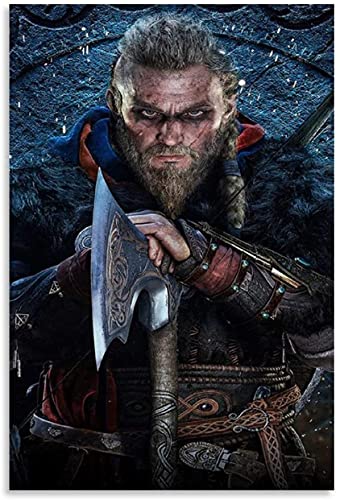 DIY 5d Diamant Malerei Kits FüR Erwachsene Und Kinder Rätsel Assassins Creed Valhalla Kreuzstich Art Kristall Strass Stickerei Painting 23.6"x35.4"(60x90cm) Kein Rahmen von Welmini