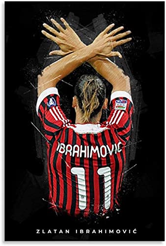 DIY 5d Diamant Malerei Kits FüR Erwachsene Und Kinder Zlatan Ibrahimovic Mailand Fußball Fußball Motivational Kreuzstich Art Kristall Strass Stickerei Painting 23.6"x35.4"(60x90cm) Kein Rahmen von Welmini