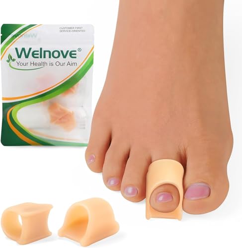 Welnove Hammertoe Corrector - 6 Pack Gel Toe Straighteners - Hammer Toe Support Crest for Women & Men, Medium von Welnove