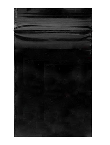 WeltiesSmartTools Druckverschlussbeutel 60x80 mm Schwarz Blickdicht Diskret Zip Beutel 6x8 cm Druckverschluss Zipper-Beutel Polybeutel LDPE-Folie Transparent Lebensmittelecht; 100 Stück von WeltiesSmartTools