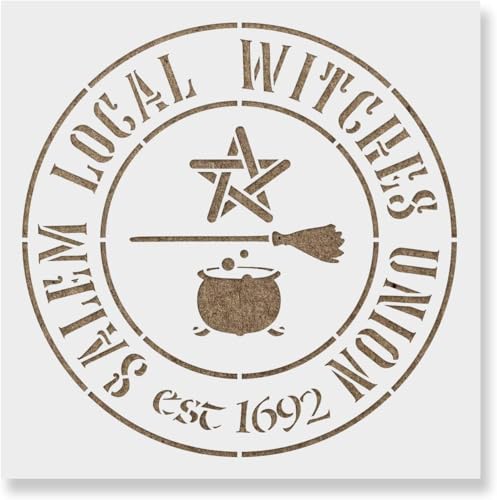 Salem Local Witches Union Stencil - Effortlessly Create Ghoulish Party Decor, Spooky Stencils, Paint Stencils, Halloween Table Decor von WenShEng