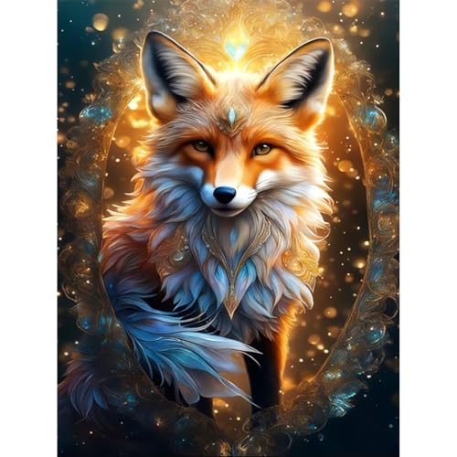 Diamond Painting Erwachsene Fuchs- Diamant Painting Bilder Fuchs, 5D Crystal Art, Diamant Malerei Tiere für Geschenke und Home Wand Dekor 30x40cm von Wenfdrtr