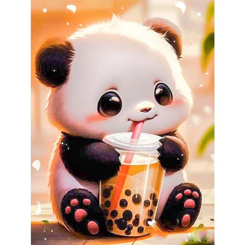 Wenfdrtr Diamond Painting Erwachsene Panda- Diamant Painting Bilder Panda, 5D Crystal Art, Diamant Malerei Tiere für Geschenk Zuhause Wanddekoration 30x40cm von Wenfdrtr