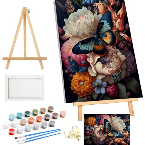 Wenfdrtr Malen nach Zahlen Erwachsene mit Rahmen- Schmetterling Paint by Numbers Adult with frame, DIY Acrylfarbe Handgemalt Ölgemälde Kit Tiere für Heimdekoration Geschenk 40x50cm Wenfdrtr Malen nach Zahlen Erwachsene mit Rahmen- Schmetterling Paint by Numbers Adult with frame, DIY Acrylfarbe Handgemalt Ölgemälde Kit Tiere für Heimdekoration Geschenk 40x50cm von Wenfdrtr