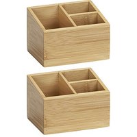 2 WENKO Terra Ordnungsboxen braun 12,0 x 9,0 x 8,5 cm von Wenko