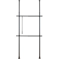 WENKO Teleskop-Garderobe Herkules Basic 50630100 schwarz Metall 75,0 - 120,0 x 165,0 - 300,0 cm von Wenko