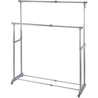 WENKO Teleskop-Garderobe Twin Bars grau Metall 95,0-163,0 x 98,0-168,0 cm von Wenko