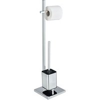 WENKO WC-Garnitur Quadro silber Metall von Wenko