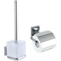 WENKO WC-Garnitur Quadro silber Metall von Wenko