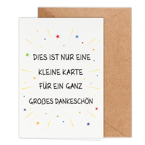 WenmthG - Dankeschön Geschenke(Klappkarte, inkl. Umschlag) - Dankeskarten - Kleines Danke Geschenk - Danke Karte für Frauen, Männer, Mädchen, Jungen von WenmthG