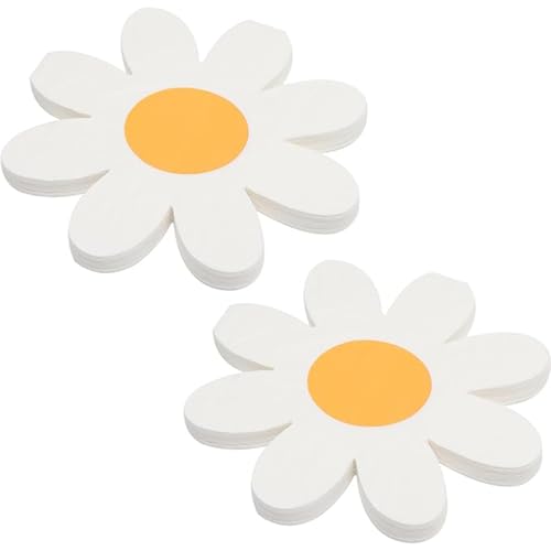 40 Stück Servietten Gänseblümchen, Napkins Gänseblümchen deko Servietten Blumenform Servietten Geburtstag Gänseblümchen Deko Servietten Party Geschirr Für Kindergeburtstag, Festival, Weihnachten von Wenxiaw