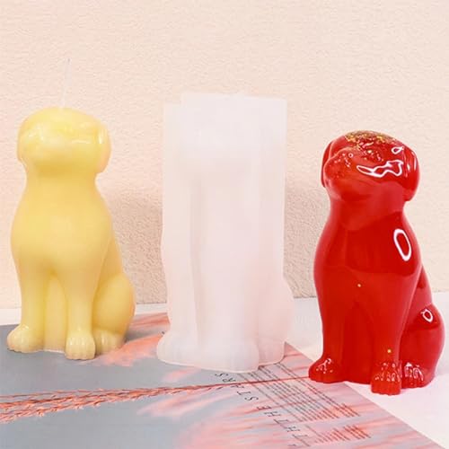 Tiere Gießform, Kerzen Silikonform Tiere Kerzenform Hund Kerzenform zum Gießen 3D Tier Epoxid Gussform Hund Form Silikon Seifengießform Für Seifenherstellung, Kerzen, Dekorations, DIY Handwerk von Wenxiaw