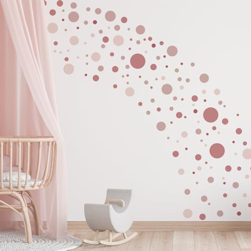 140 Stück Tupfen Wandsticker Bunt Wandtattoo Kinderzimmer Wandaufkleber Für Kinderzimmer Wandsticker Punkte Für Kinderzimmer Dots Zum Kleben Wandaufkleber Wanddeko Für Mädchen Junge Schlafzimmer von Wenyue