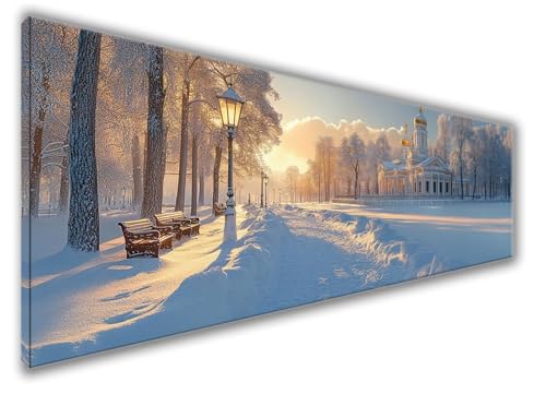 Diamond Painting Erwachsene, 5D Diamond Painting Winter Diamond Painting Zubehör, DIY Set Erwachsene Stuhl Diamant Kunst Kits, Mosaikherstellung, Kreativ Set Erwachsene Geschenke, Deko 180x60cm WQ-206 von Weoqion