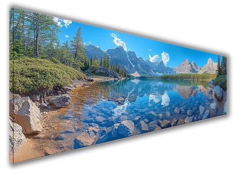 Diamond Painting Erwachsene Groß XXL 180x60cm Diamond Painting Berg Diamant Painting Bilder Anfänger, Diamond Painting Baum Bastelset Mädchen, Stickerei Kreuzstich Set Deko Wohnzimmer, Männer WQ-255 von Weoqion