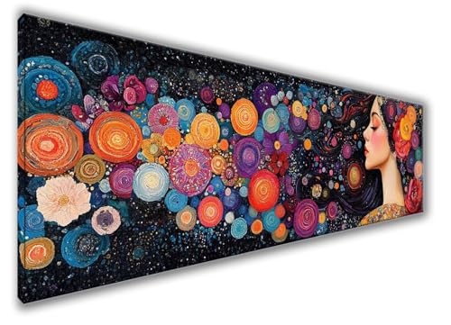 Diamond Painting Erwachsene Groß XXL 210x70cm Diamond Painting Karikatur Diamant Painting Bilder Anfänger, Diamond Painting Frau Bastelset Mädchen, Stickerei Kreuzstich DIY Set Deko Wohnzimmer WQ-555 von Weoqion