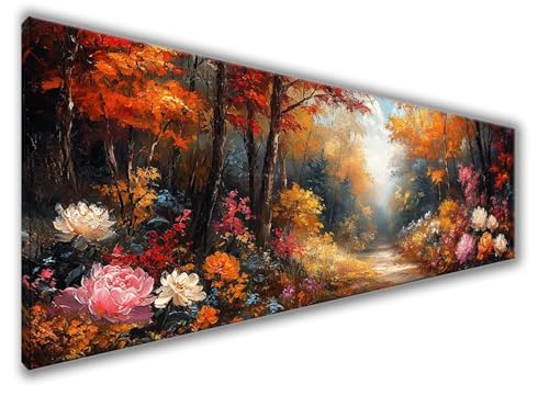 Diamond Painting Weg Diamond Painting Erwachsene,5D Diamant Painting Bilder Blume Diamond Painting Bastelset Kinder ab 6 jahre,DIY Set Erwachsene Diamanten Malerei Stickerei Kreuzstich 180x60cm WQ-190 von Weoqion