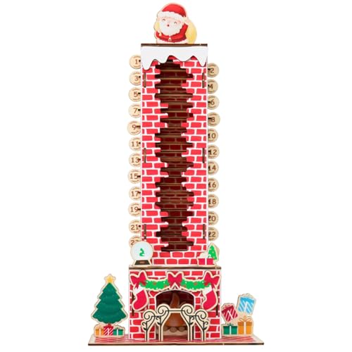 Adventskalender Mit Weihnachtsmann-Schornstein – Praktischer Weihnachts-Adventskalender Mit Weihnachtsmann-Schornstein Aus Holz, Kreative, Dekorative, Multifunktionale Weihnachtsdekoration Für Den Woh von Weppduk