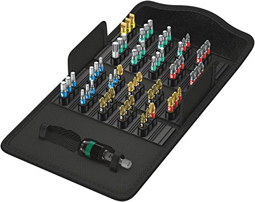 Wera Schlitz, Sechskant, PHILLIPS®, POZIDRIV, TORX® Bitsatz schlagfest, Diamant Sechskant 2,5, Sechskant 3, Sechskant von Wera