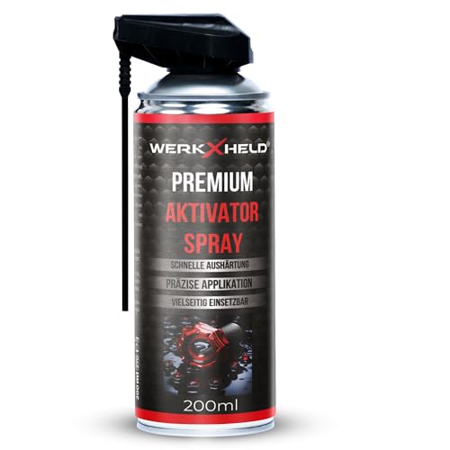 WerkXheld Aktivator-Spray 200ml – Schnelle Aushärtung für Sekundenkleber | Aktivator Spray für Sekundenkleber von WerkXheld