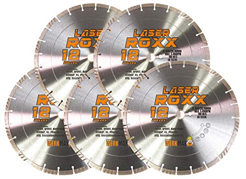 5er-SET | Neuentwicklung: Laser ROXX Diamantscheibe 350 x 25,4 mm | universal von Werkmax