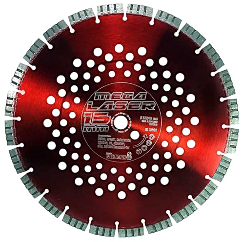 Diamant Trennscheibe MEGA LASER | 15mm TURBO Segment | 350-25,4 mm von Werkmax