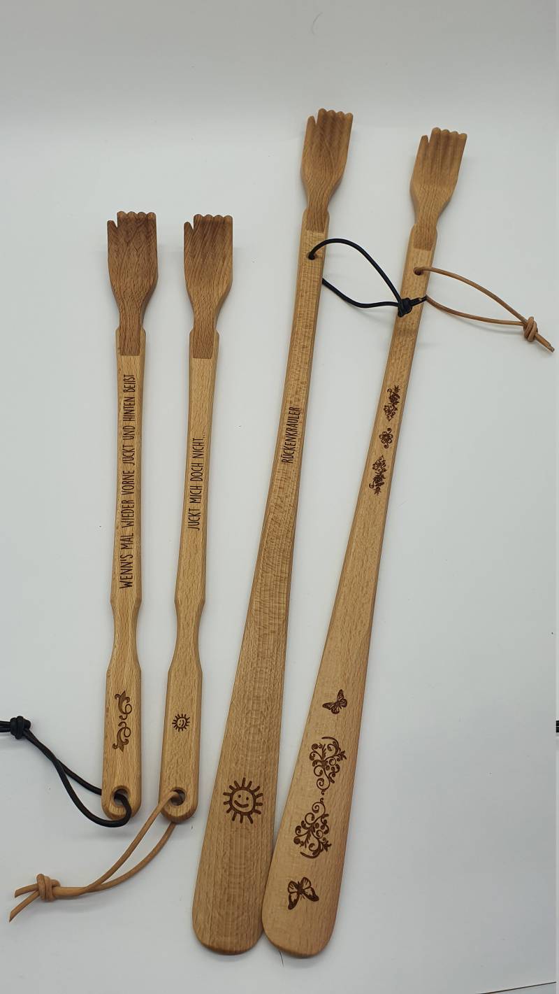 Rückenkratzer - Schuhlöffel Rückenkrauler Sprüche Witzig Personalisiert Geschenk Backscratchers Funny -Present -Personalisiert von Werkstattheldin