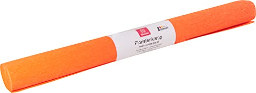 Werola Floristenkrepppapier - 50 x 250 cm, hellorange von Werola