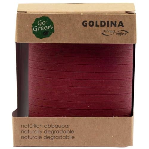 Baumwoll Ringelband bordeaux 5 mm x 100 m, 1 Rolle(n) von Wertpack