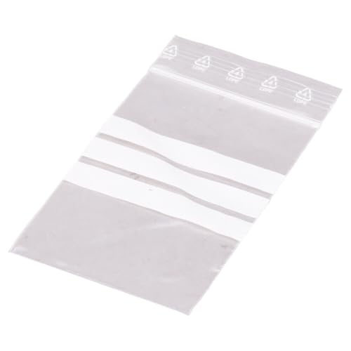 Druckverschlussbeutel, LDPE, Transparent, Beschriftungsfeld, 40 x 60 mm, 1000 Stück von Wertpack