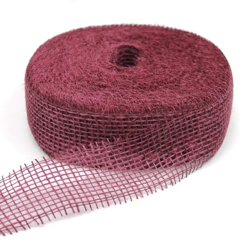 Geschenkband Jute weinrot 40m / 50 mm, 1 Rolle(n) von Wertpack