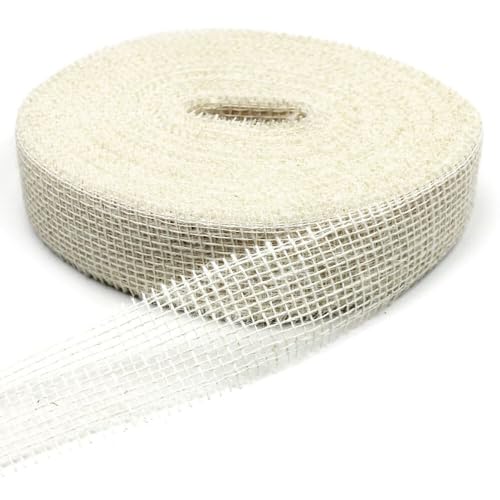 Geschenkband Jute weiß 40m / 50mm, 1 Rolle(n) von Wertpack