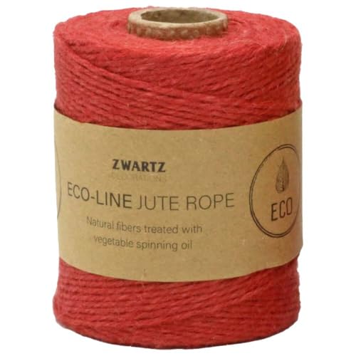 Sizo Jutekordel rot 3 mm breit x 160 m lang, 1 Rolle(n) von Wertpack