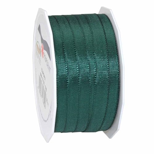 Taftband seidenmatt, Webkante, Dekoband, Geschenkband, Tannengrün, 10mm x 50m, 1 Rolle(n) von Wertpack